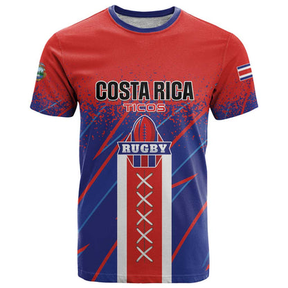 Custom Costa Rica Rugby T-Shirt Ticos Go Champions Graphic Tee