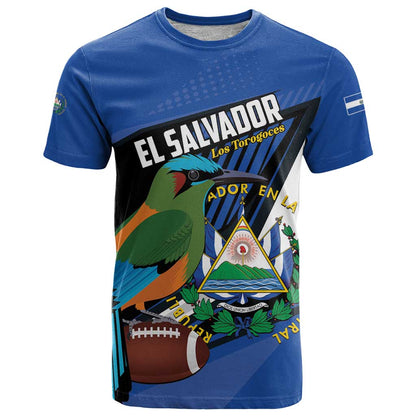 Custom El Salvador Rugby T-Shirt Los Torogoces Go Champions Graphic Tee