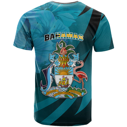 10 July The Bahamas Independence Day T-Shirt Bahamian Blue Marlin With Hibiscus Graphic Tee