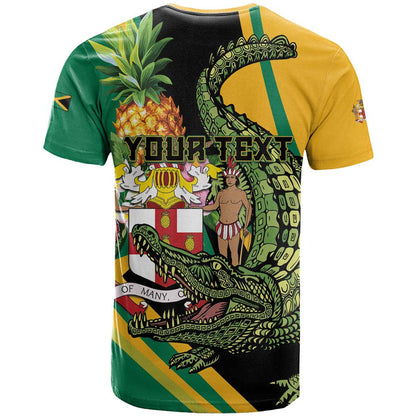 Personalized Jamaica Crocodile T-Shirt Pineapple Tropical Style Graphic Tee