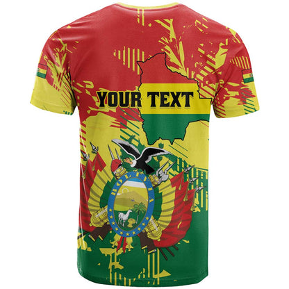 Personalized Bolivia 1825 T-Shirt Coat Of Arms Flag Colors Graphic Tee