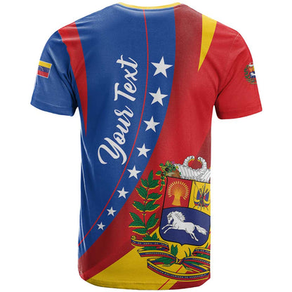 Personalized Venezuela T-Shirt Dios y Federacion Curve Star Graphic Tee