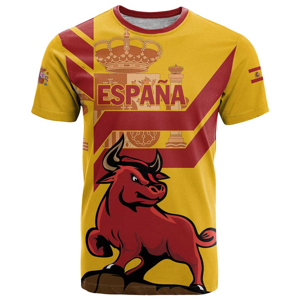 Personalized Spain T-Shirt Spanish Fighting Bull Graphic Tee