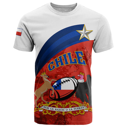 Custom Chile Rugby T-Shirt The Condors Go World Cup Graphic Tee