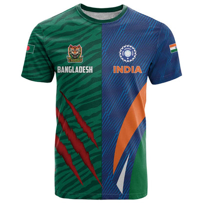 Custom Cricket India Vs Bangladesh T-Shirt Simple Style Graphic Tee
