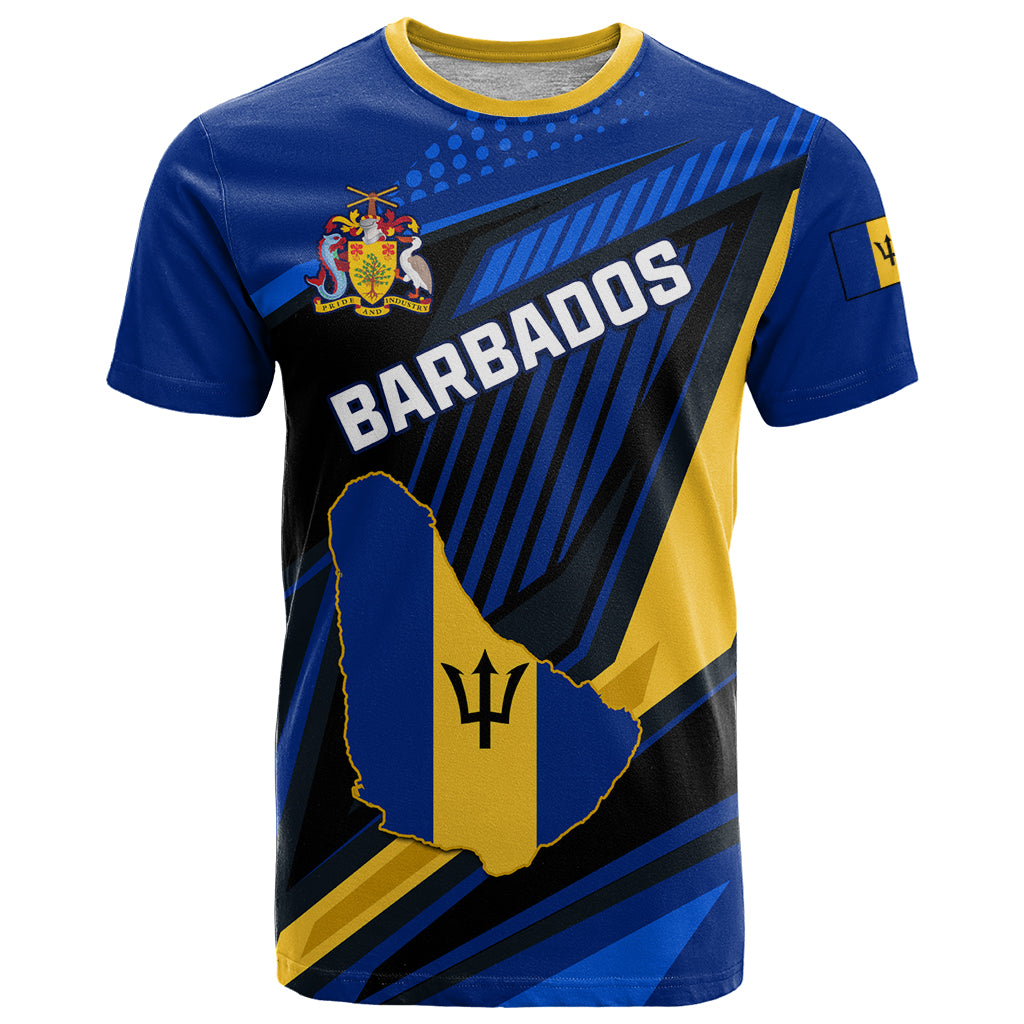 Personalised Barbados Independence Day T-Shirt Barbadian Coat Of Arms Special Version Graphic Tee