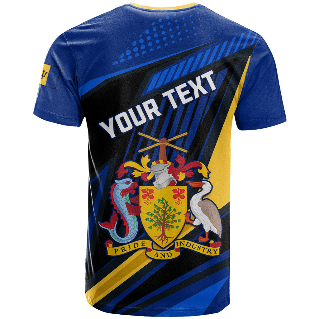 Personalised Barbados Independence Day T-Shirt Barbadian Coat Of Arms Special Version Graphic Tee
