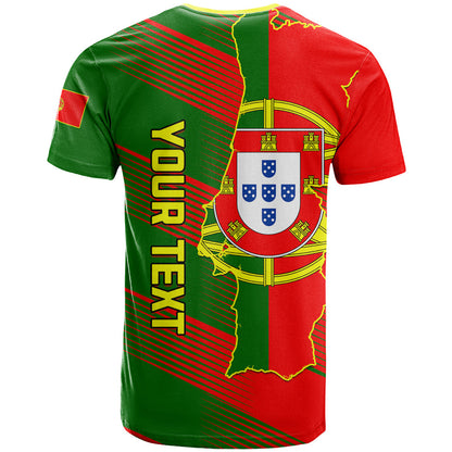 Personalised Portugal Independence Day T-Shirt Portuguesa Map Flag Style Graphic Tee