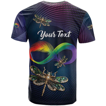 Personalized As Long As I Breathe You'll Be Remembered T-Shirt Feather Infinity Luxury Dragonfly Graphic Tee