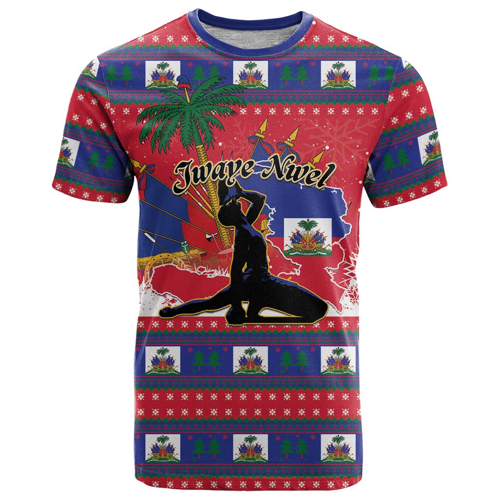 Personalized Ayiti Jwaye Nwel T-Shirt Haiti Merry Christmas Graphic Tee