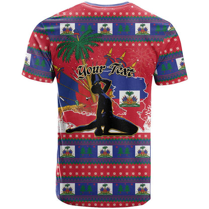 Personalized Ayiti Jwaye Nwel T-Shirt Haiti Merry Christmas Graphic Tee