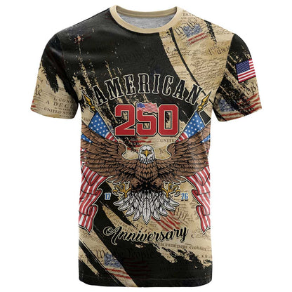Personalized American 250th Anniversary T-Shirt We The People Graphic Tee