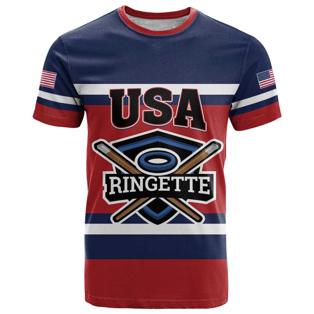 Custom USA 2025 Ringette T-Shirt Go Champion Team Ringette USA Graphic Tee