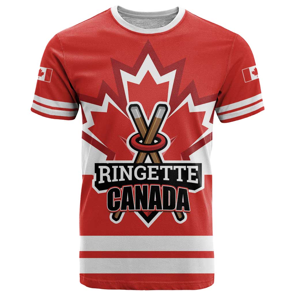 Custom Canada Ringuette T-Shirt Team Canada Dominates The Game Graphic Tee