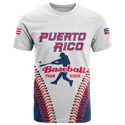 Custom Baseball Puerto Rico 2025 T-Shirt Team Rubio Retro Style Graphic Tee