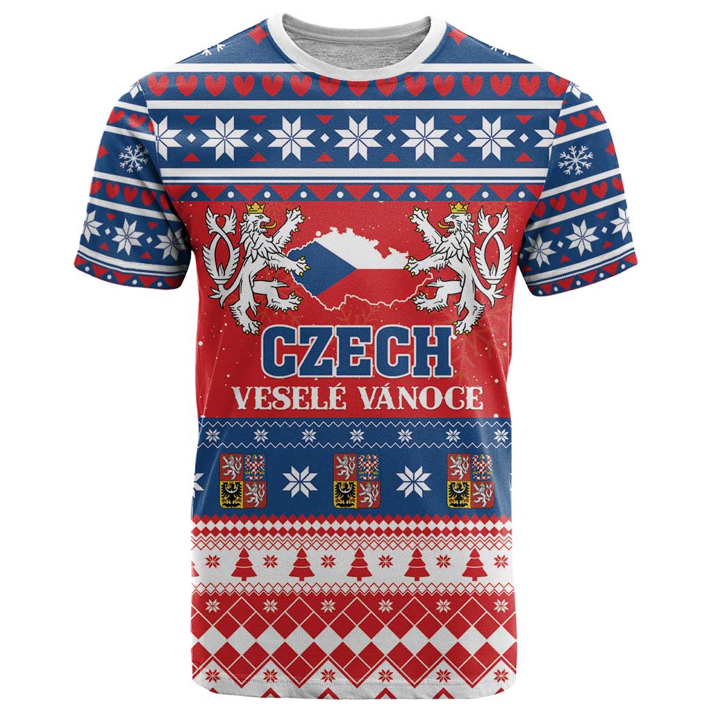 Personalized Czech Republic Christmas T-Shirt Czechia Vesele Vanoce Graphic Tee