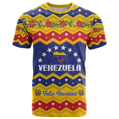 Personalized Venezuela Christmas T-Shirt Feliz Navidad Graphic Tee