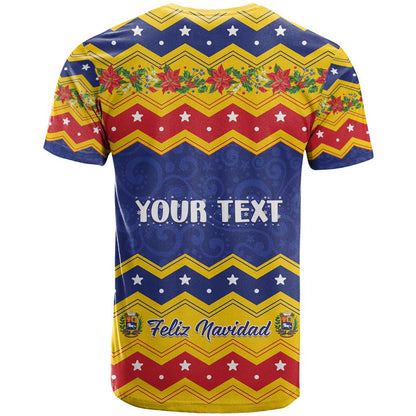 Personalized Venezuela Christmas T-Shirt Feliz Navidad Graphic Tee