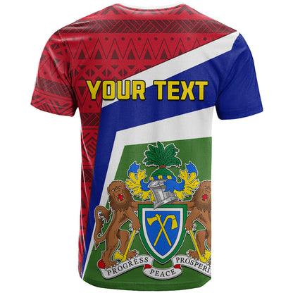 Gambia Independence Day T-Shirt Coat Of Arms African Pattern Graphic Tee