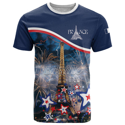Personalized France Bastille Day T-Shirt Fete Nationale du 14 juillet Graphic Tee
