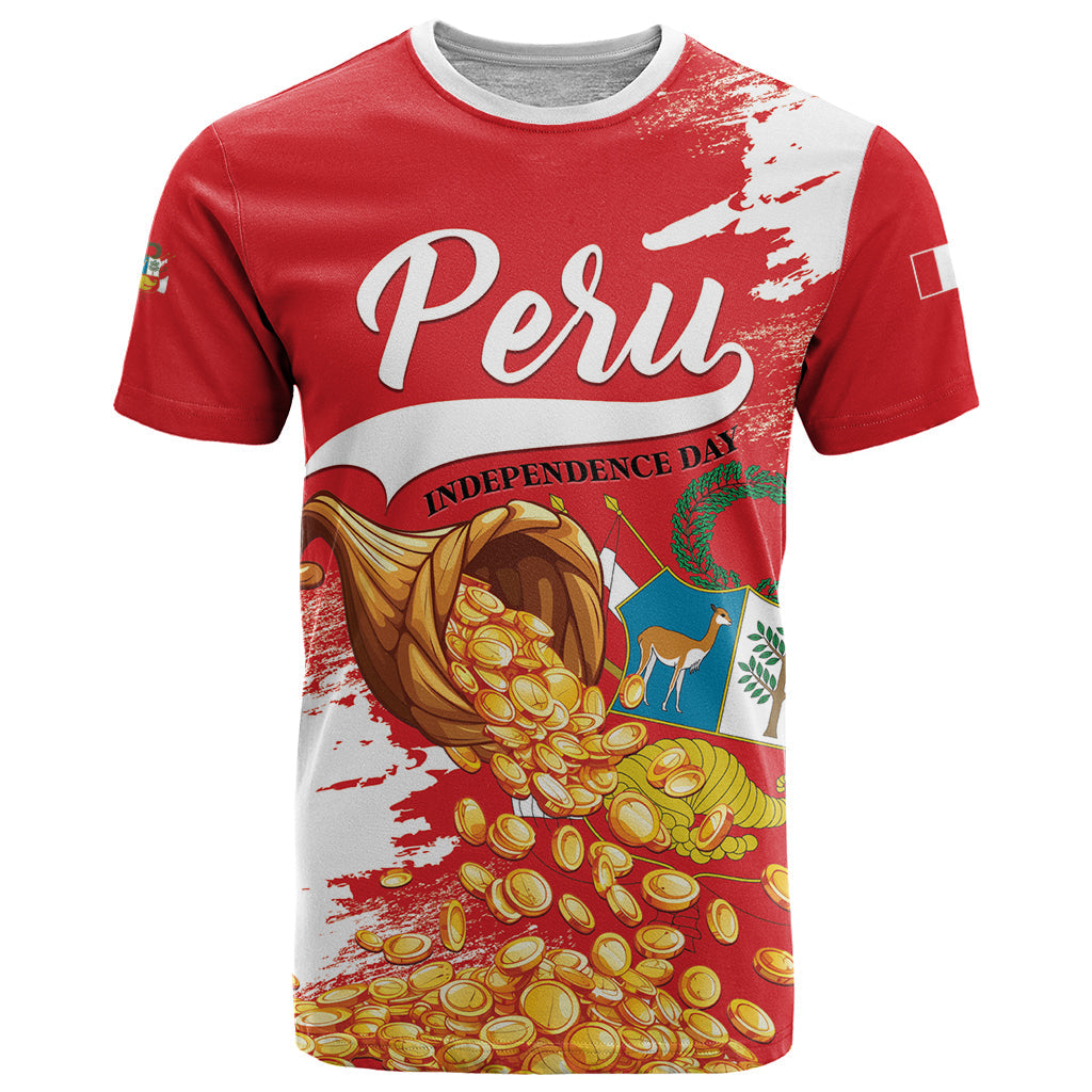Peru Independence Day T-Shirt Feliz 28 de Julio Felices Fiestas Patrias Graphic Tee