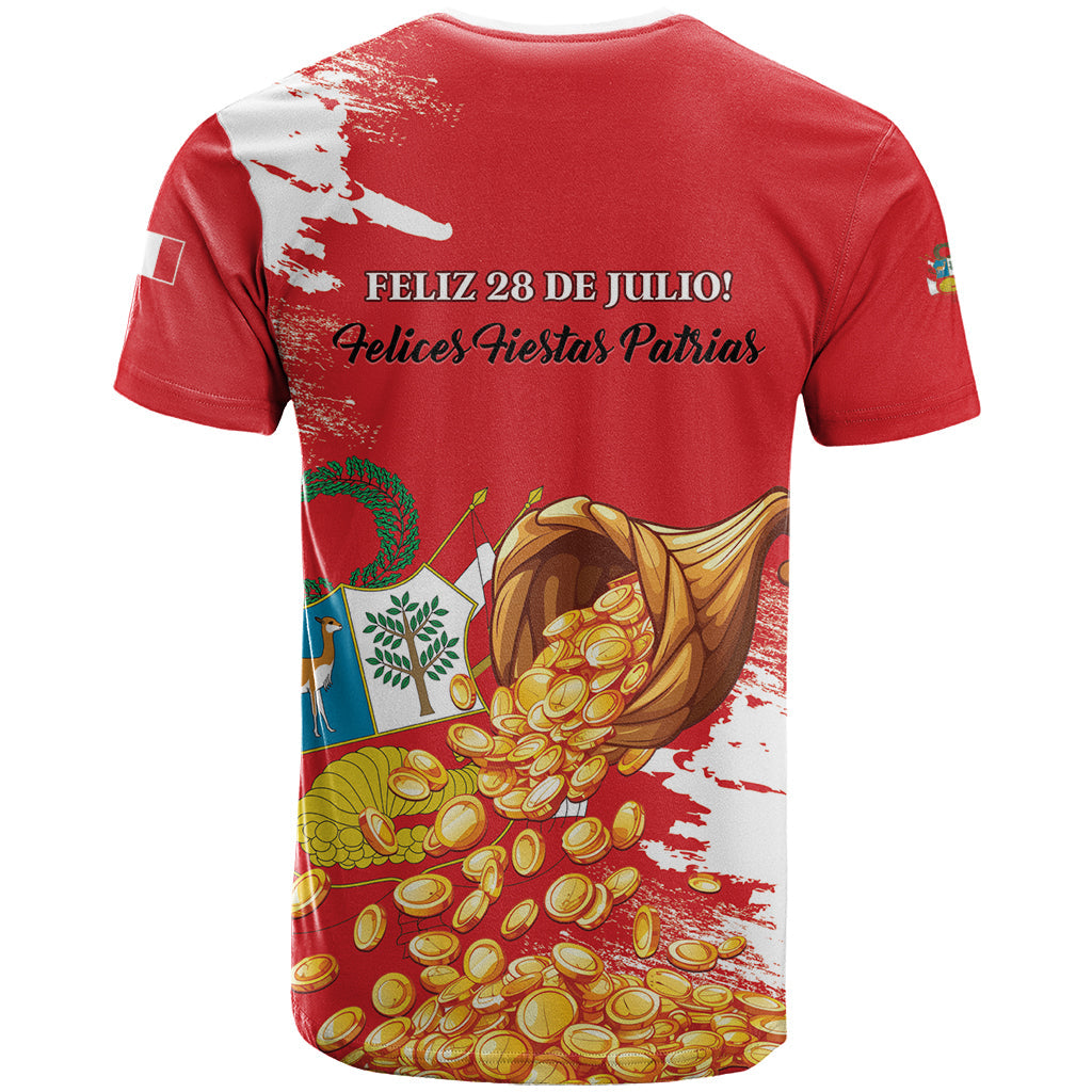 Peru Independence Day T-Shirt Feliz 28 de Julio Felices Fiestas Patrias Graphic Tee