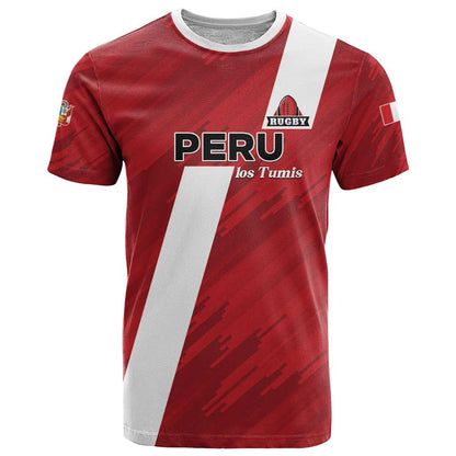 Custom Rugby Peru T-Shirt Los Tumis Go Champions Graphic Tee