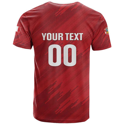 Custom Rugby Peru T-Shirt Los Tumis Go Champions Graphic Tee
