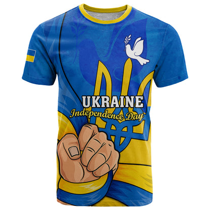 Personalised Ukraine Independence Day T-Shirt Ukrainian Trident Special Version Graphic Tee