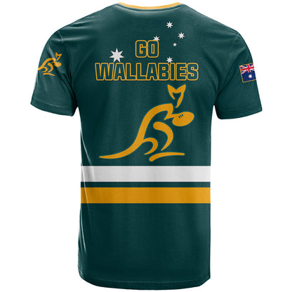 Australia Rugby T-Shirt Wallabies Go World Cup Graphic Tee