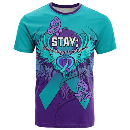 Personalised Stay Your Story is Not Over Suicide Prevention T-Shirt Graphic Tee