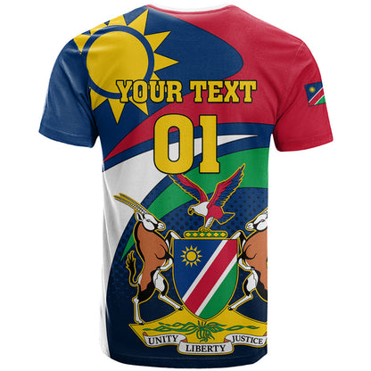 Custom Namibia Rugby T-Shirt Welwitschias Go World Cup Graphic Tee