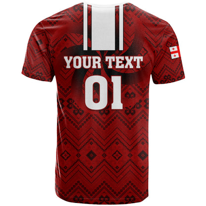 Custom Georgia Rugby T-Shirt The Lelos Go World Cup Graphic Tee