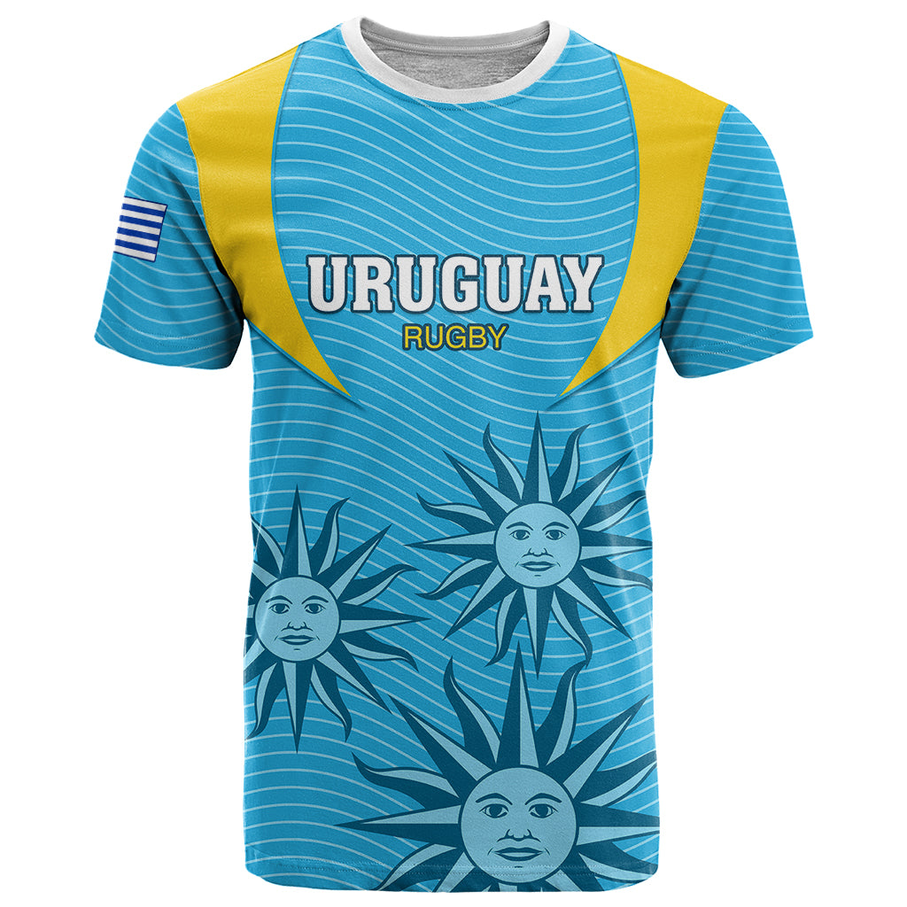 Custom Uruguay Rugby T-Shirt Los Teros Go World Cup Graphic Tee