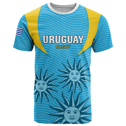 Custom Uruguay Rugby T-Shirt Los Teros Go World Cup Graphic Tee