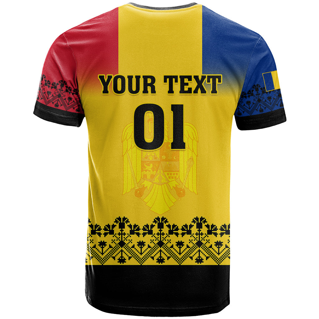 Custom Romania Rugby T-Shirt Stejarii Go World Cup Graphic Tee