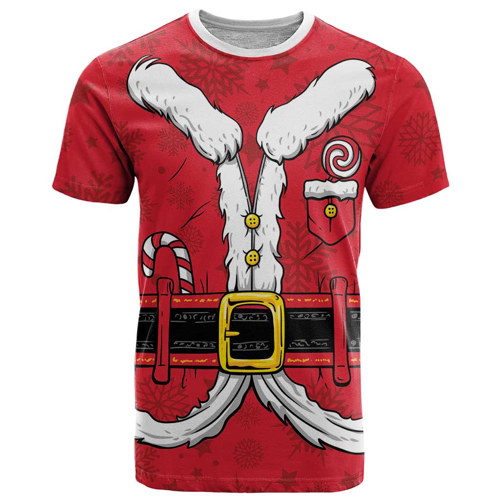 Personalized Santa Costume T-Shirt Funny Christmas Graphic Tee