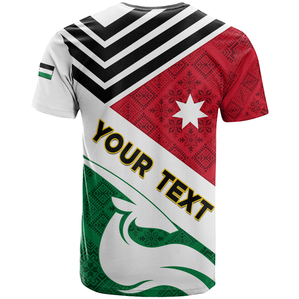 Jordan Independence Day T-Shirt Jordanie Folk Pattern Flag Style Graphic Tee