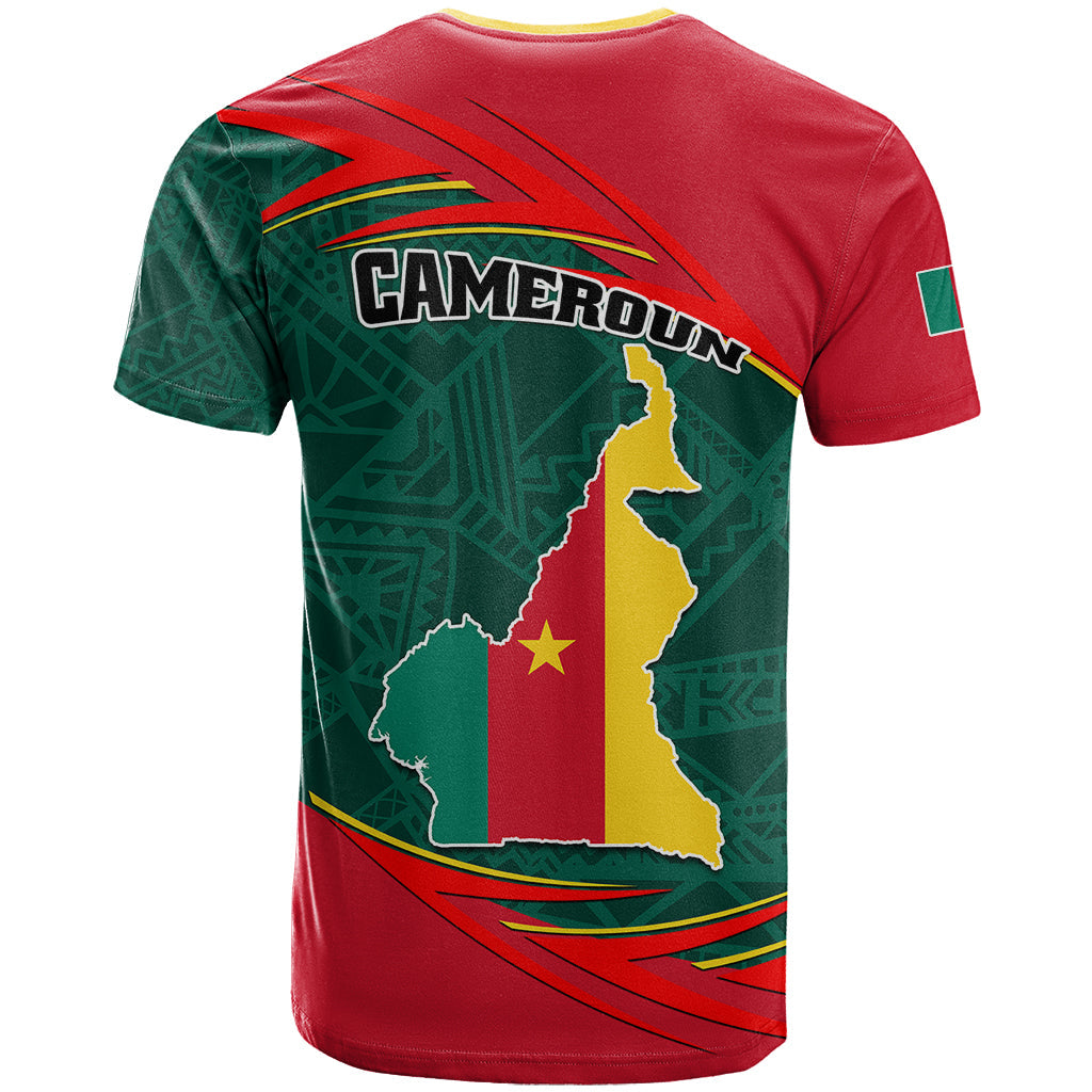 Cameroon T-Shirt Cameroun Coat Of Arms Mix African Pattern Graphic Tee