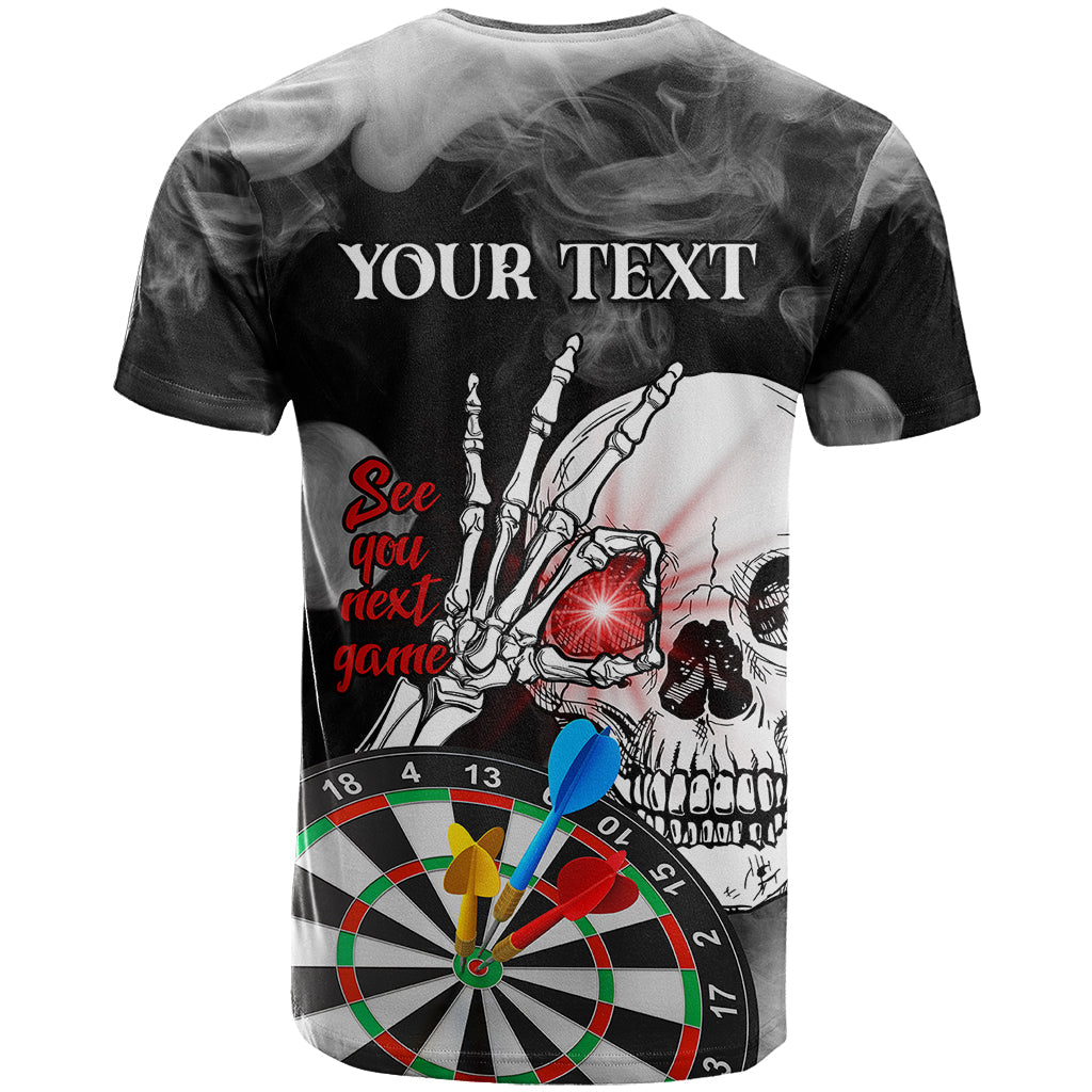 Personalised Skull Darts T-Shirt See You Next Game Graphic Tee