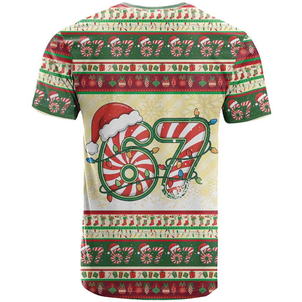 67 Six Seven Funny Meme Christmas T-Shirt Funny Xmas Graphic Tee