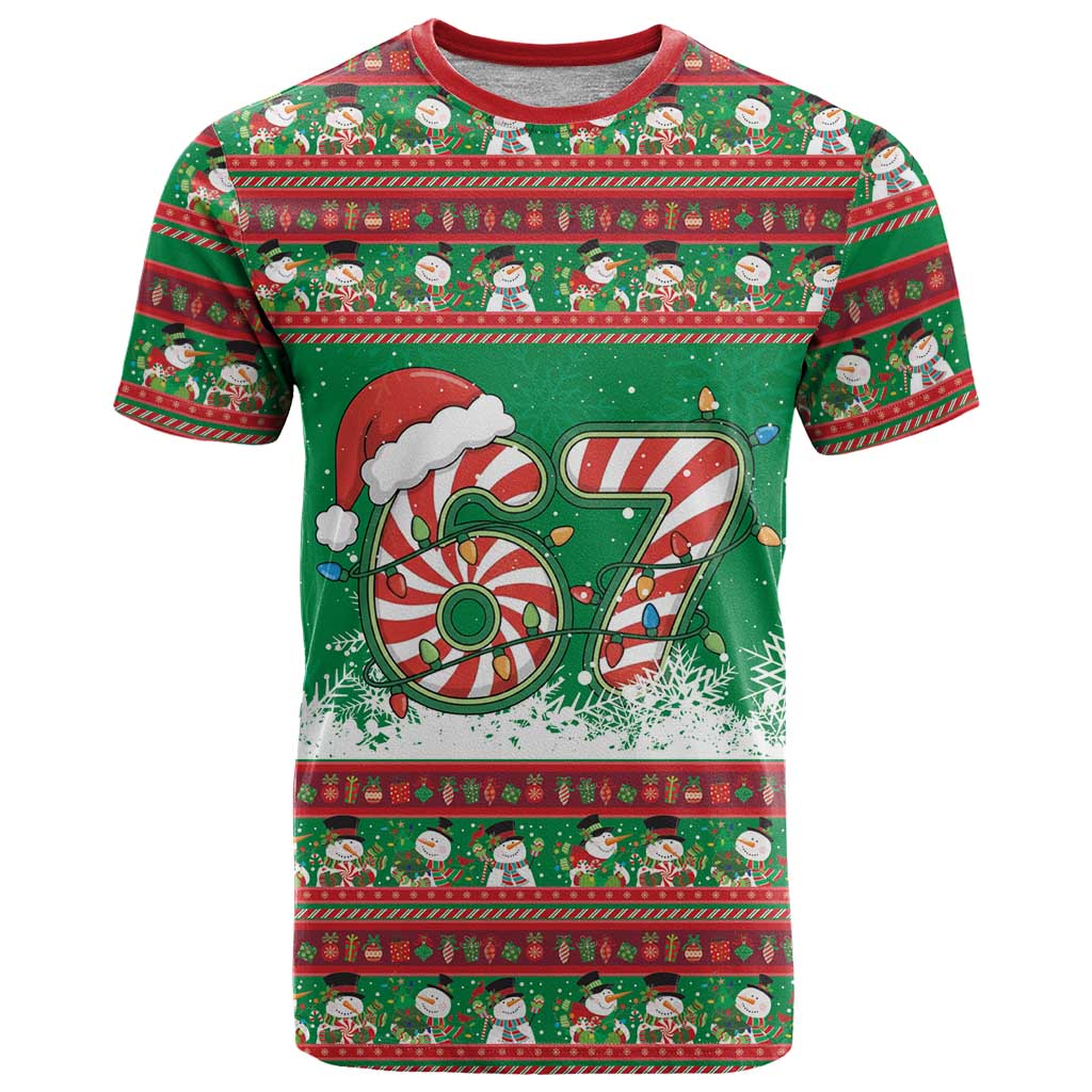 67 Six Seven Funny Meme Christmas T-Shirt Funny Xmas Graphic Tee