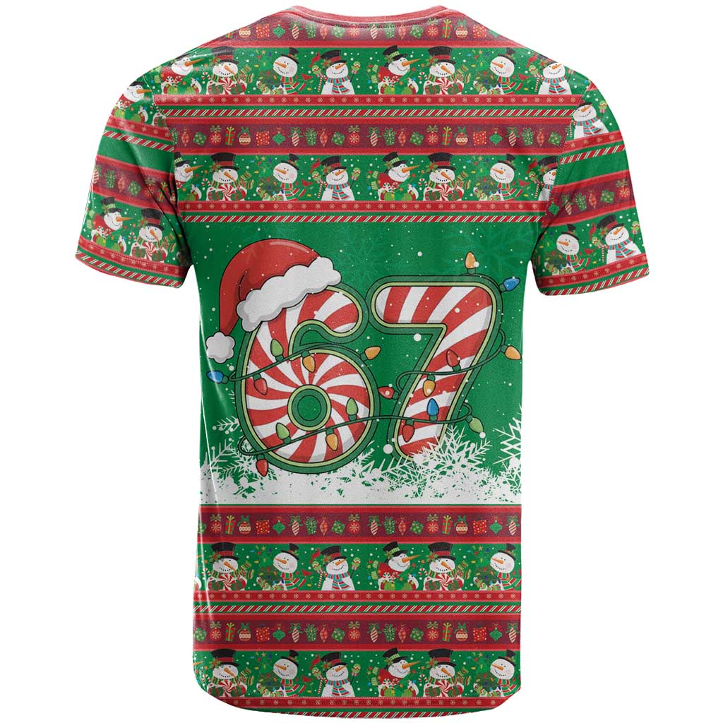 67 Six Seven Funny Meme Christmas T-Shirt Funny Xmas Graphic Tee