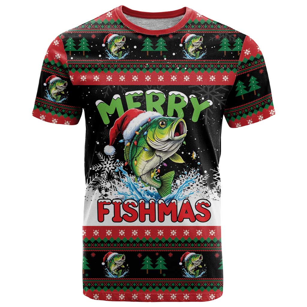 Fishing Christmas Merry Fishmas T-Shirt We Wish You A Merry Fishmas Graphic Tee