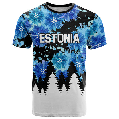 Estonia Independence Day T-Shirt Cornflower Unique Style Graphic Tee