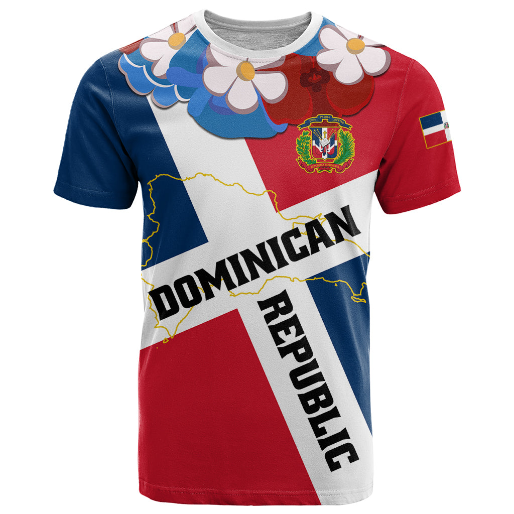 Dominican Republic Independence Day T-Shirt Coat Of Arms Flag Style Graphic Tee