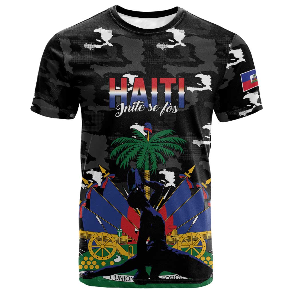 Personalized Haiti Map Camouflage T-Shirt Unique Style Graphic Tee