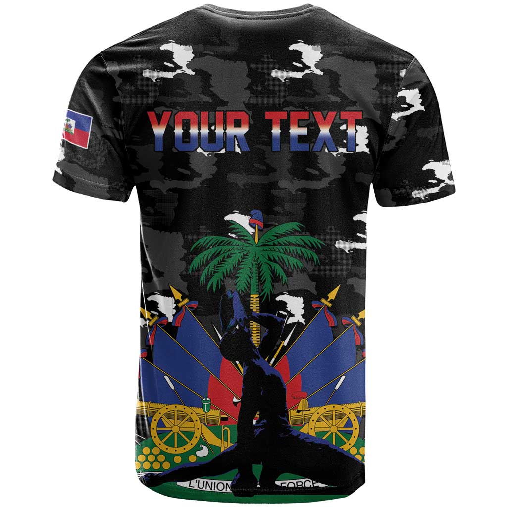 Personalized Haiti Map Camouflage T-Shirt Unique Style Graphic Tee