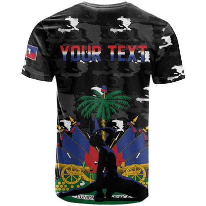Personalized Haiti Map Camouflage T-Shirt Unique Style Graphic Tee