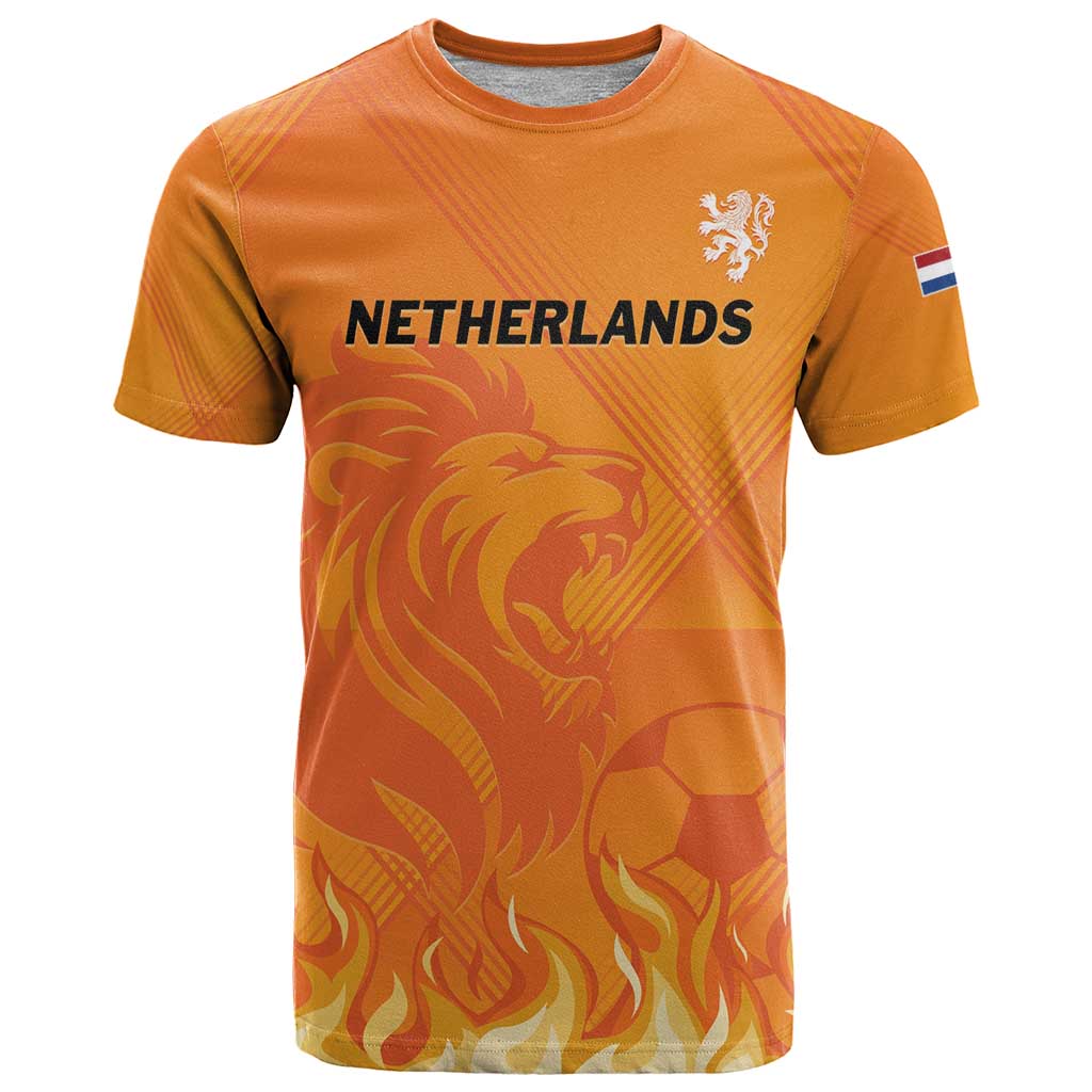 Custom Netherlands 2024 Football T-Shirt Holland Oranje Lions Graphic Tee